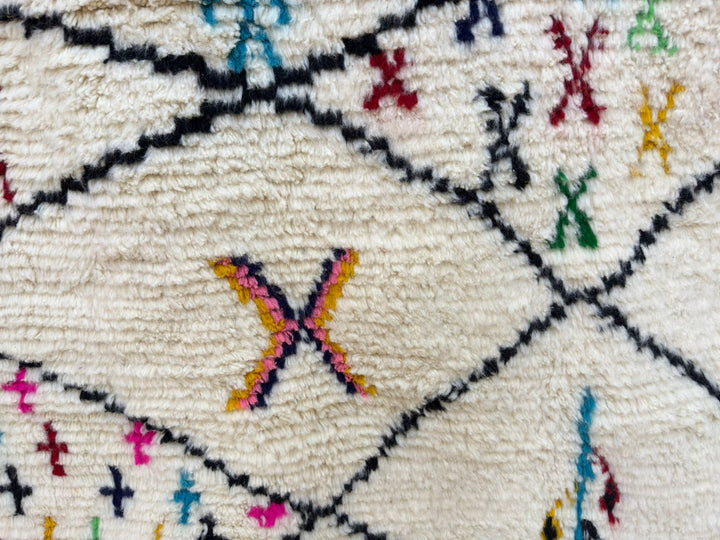 Colorful Moroccan Shag Rug – Handmade Beni Ourain rug