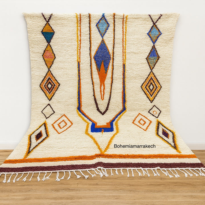 Custom Colorful Azilal Moroccan Rug – Handmade Wool Carpet