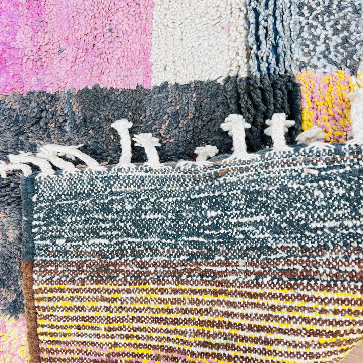 Colorblock Vintage Moroccan Wool Rug 245 x 160 cm | 8.03 x 5.25 ft