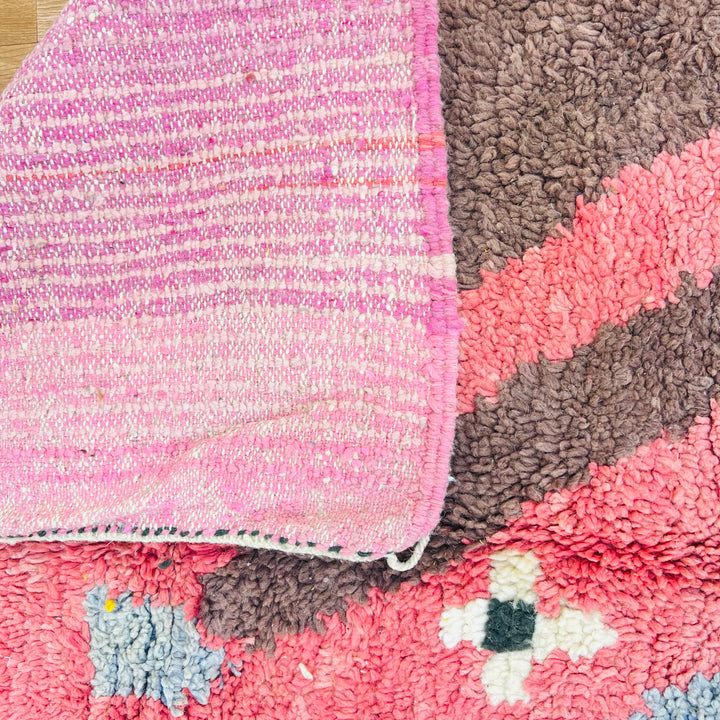 Colorful abstract Moroccan wool rug with geometric patterns – Rug 707, size 265x156 cm