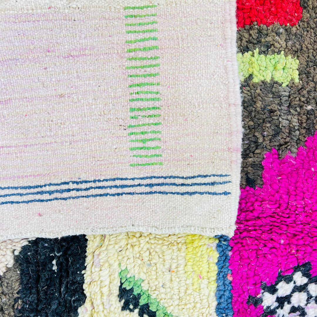 Vintage Moroccan Rug 703 โ Colorful Handmade Wool Area Rug 257x163 cm