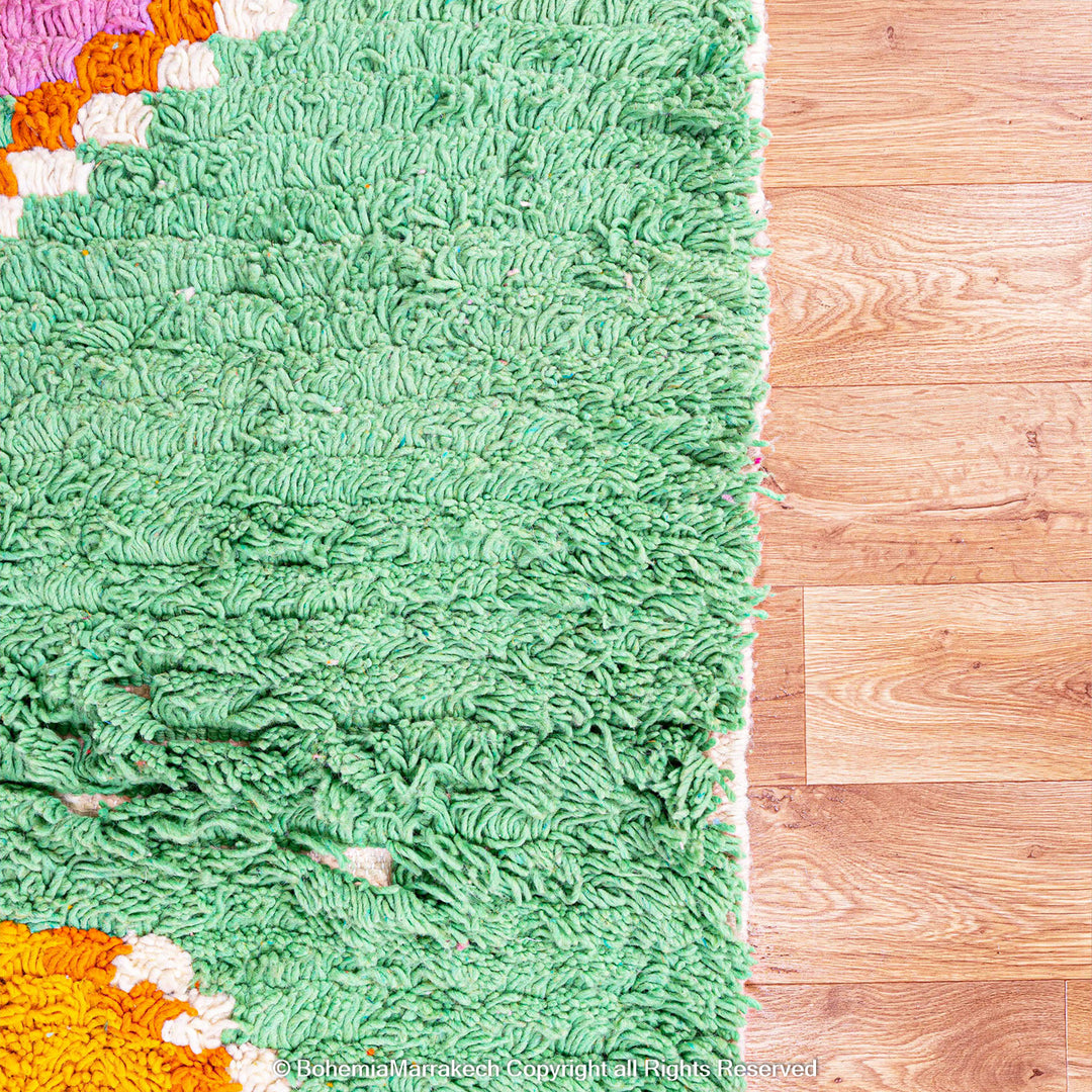 Colorful Checkered Moroccan Rug – Handmade Berber Wool Carpet