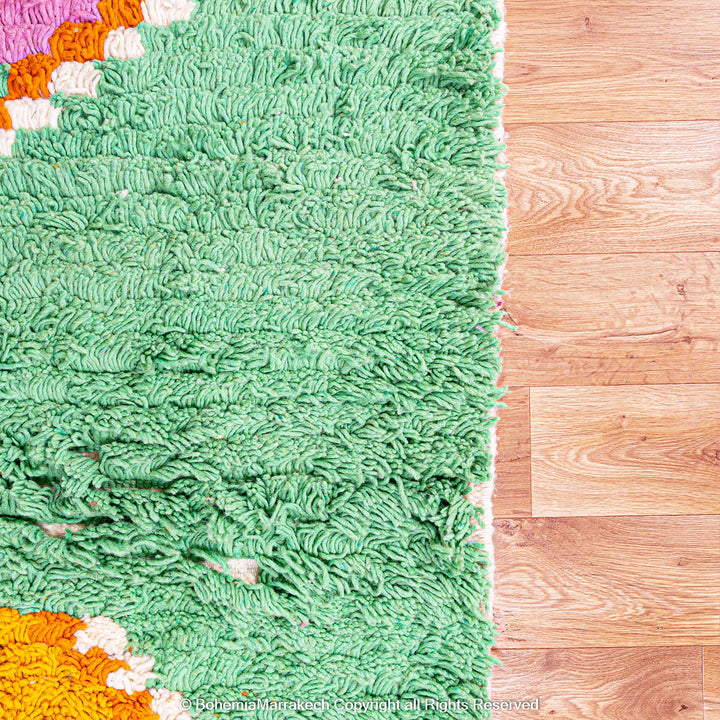 Colorful Checkered Moroccan Rug – Handmade Berber Wool Carpet