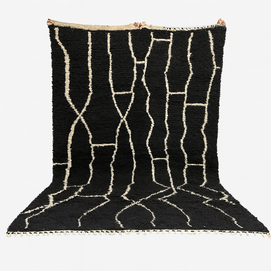 Black Moroccan Rugs - traditional moroccan carpet 