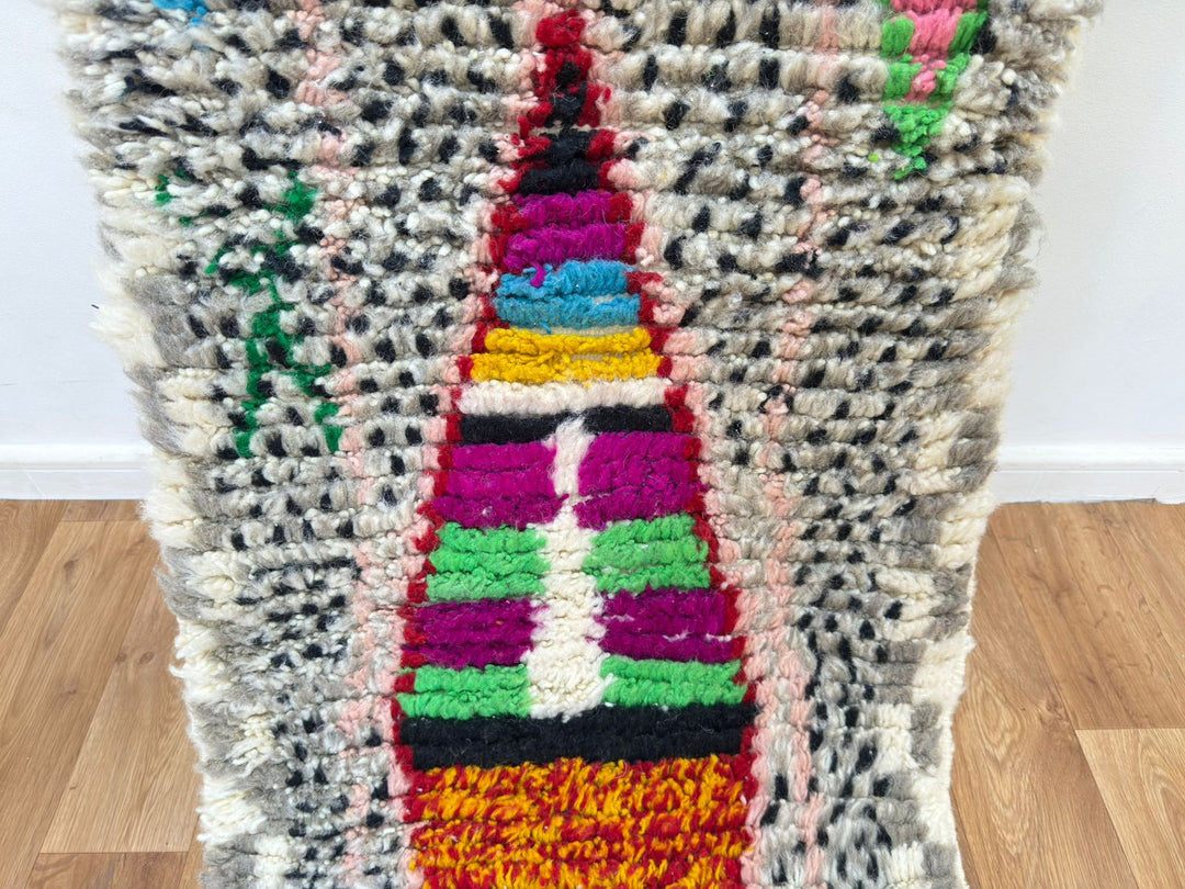 Azilal Moroccan Runner Rug – Handmade Wool Berber Carpet