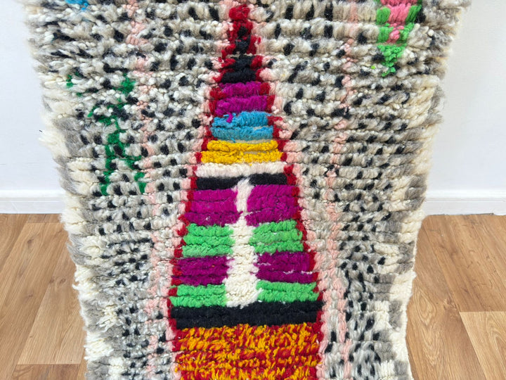 Azilal Moroccan Runner Rug – Handmade Wool Berber Carpet