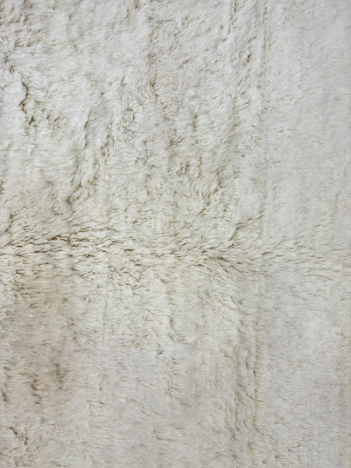 Cream Moroccan Rug – Hand Knotted Wool Beni Ourain Carpet