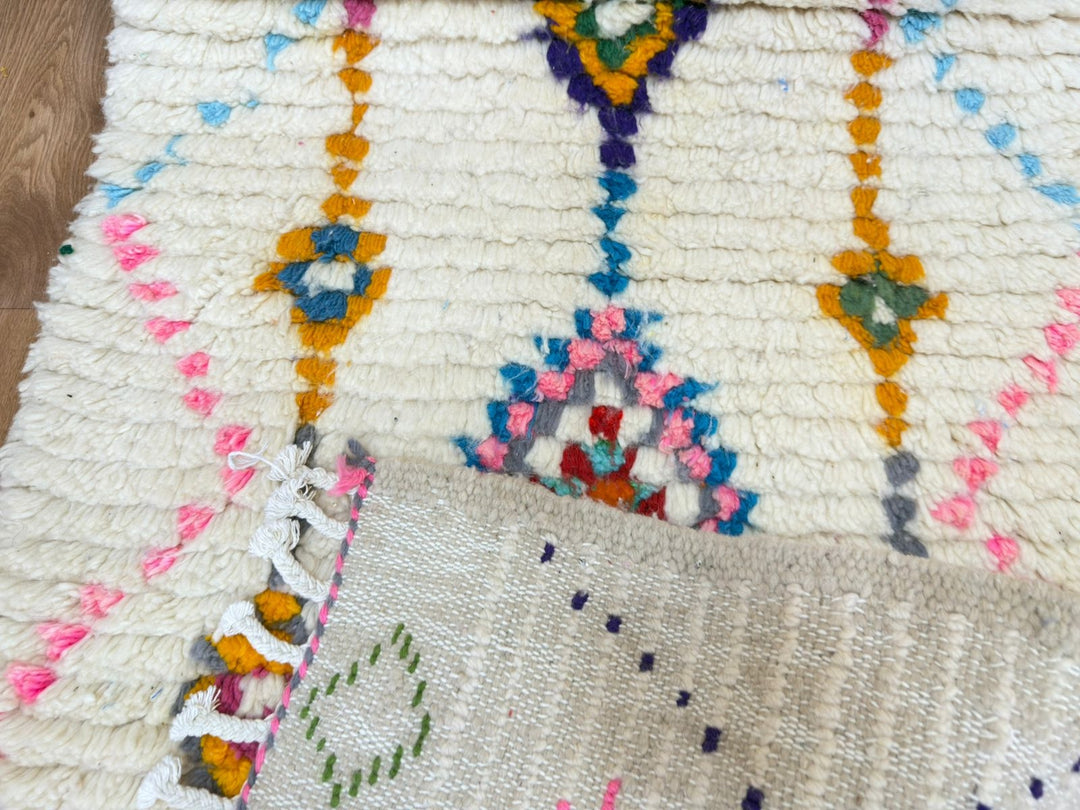 Colorful Moroccan Runner Rug – Handwoven Berber Wool Carpet
