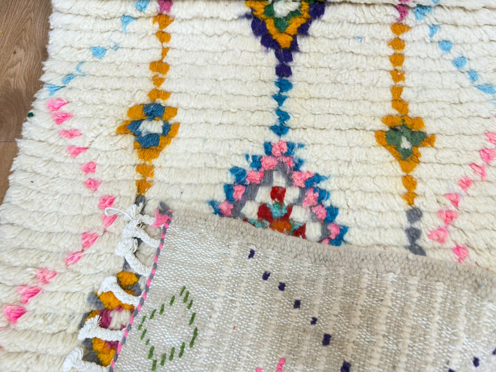 Colorful Moroccan Runner Rug – Handwoven Berber Wool Carpet