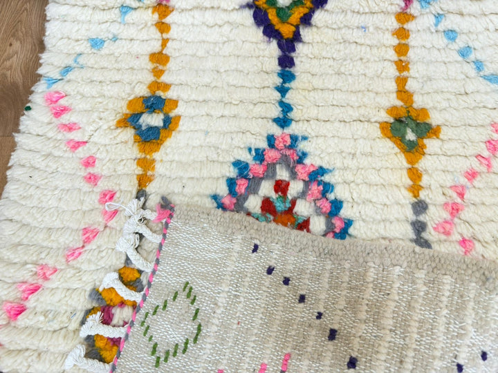 Colorful Moroccan Runner Rug – Handwoven Berber Wool Carpet