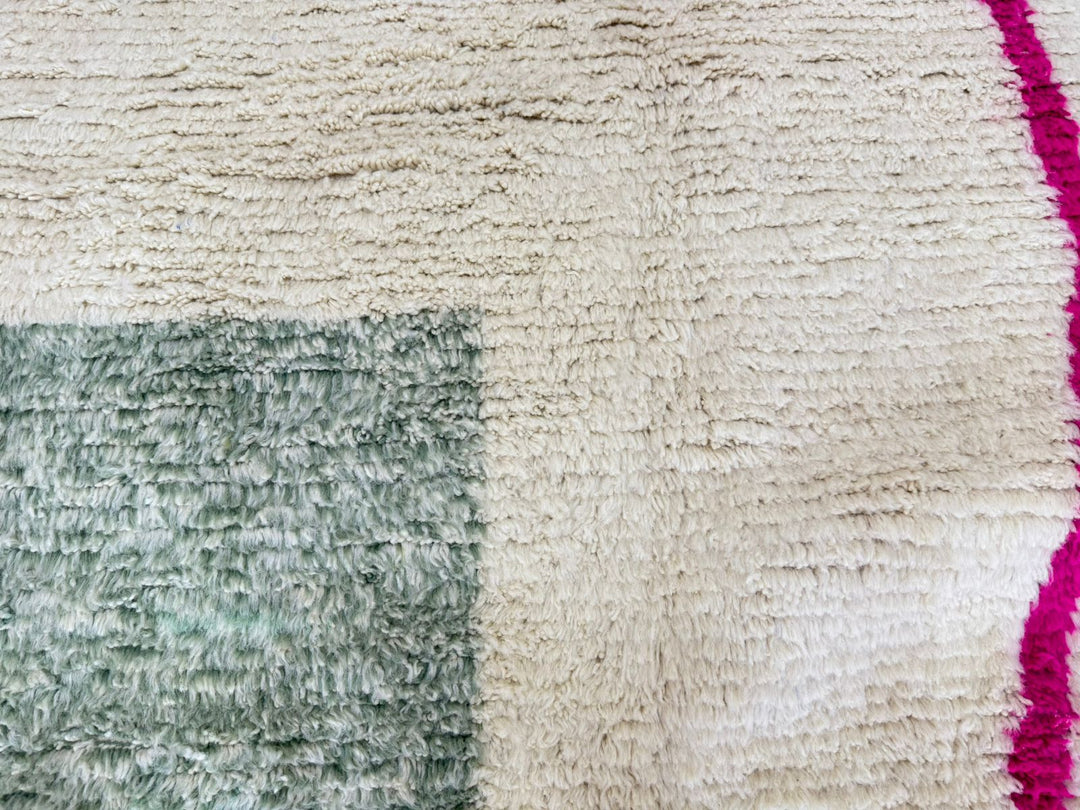 Colorful Moroccan Rug – Abstract Wool Berber Carpet Handmade