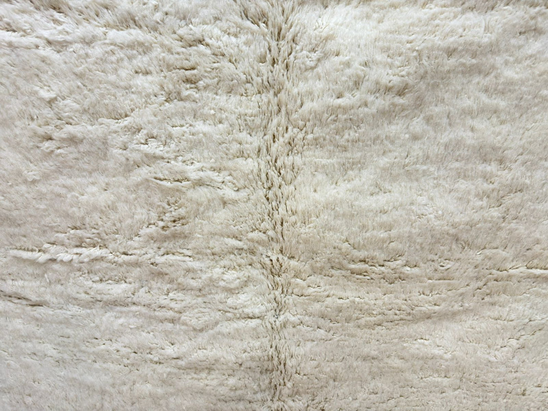 Cream Moroccan Rug – Hand Knotted Wool Beni Ourain Carpet
