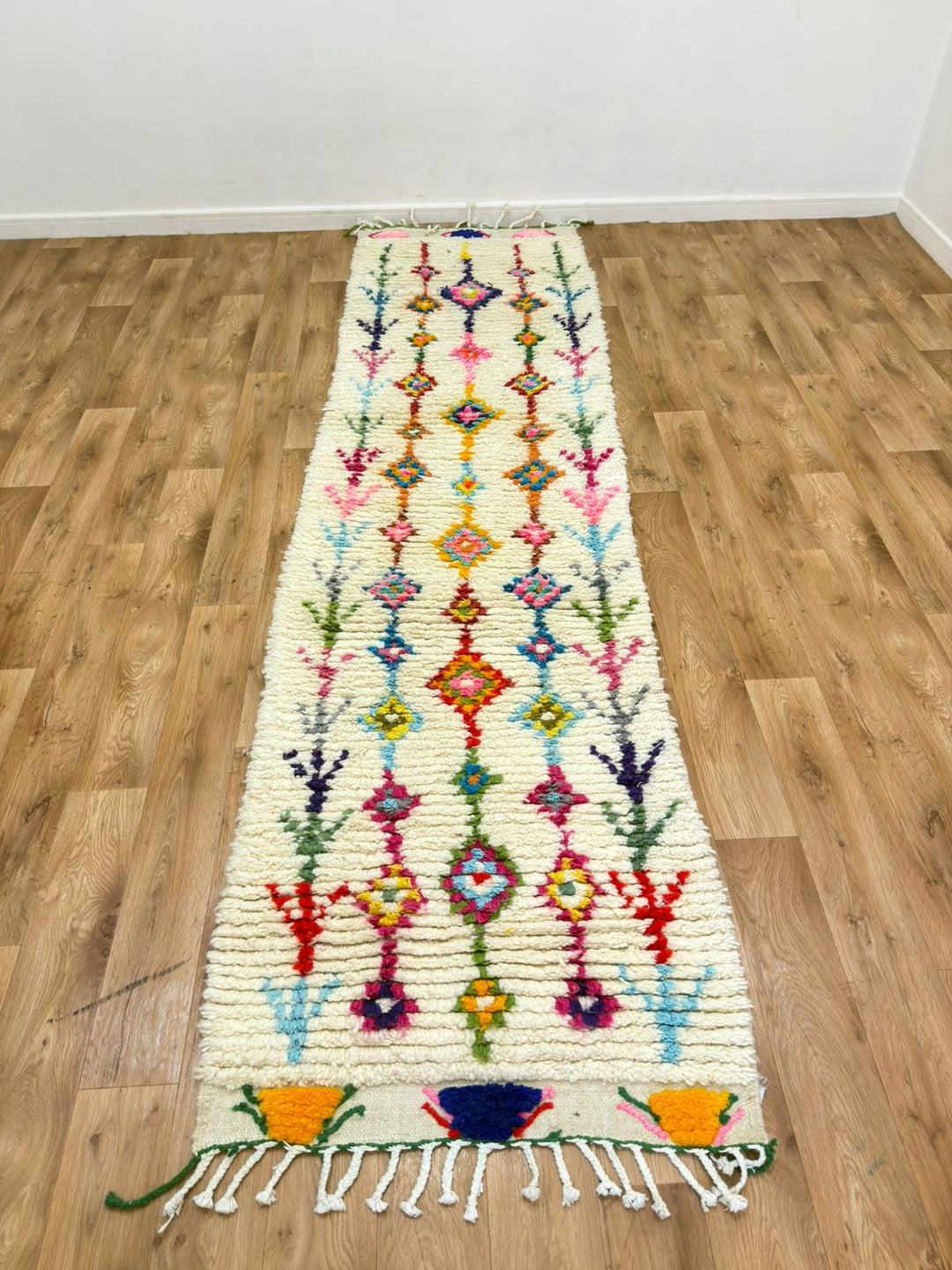 Colorful Moroccan Runner Rug – Handmade Wool Berber Carpet