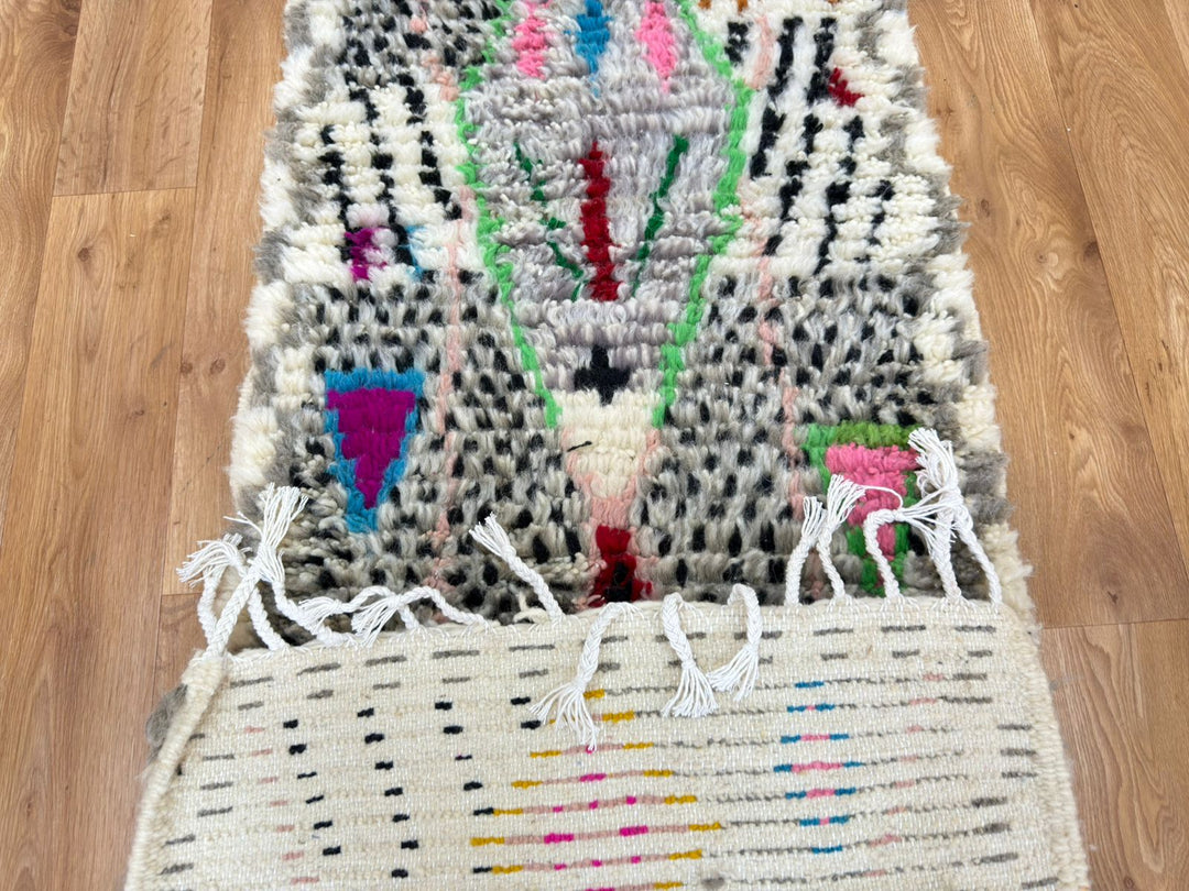 Azilal Moroccan Runner Rug – Handmade Wool Berber Carpet
