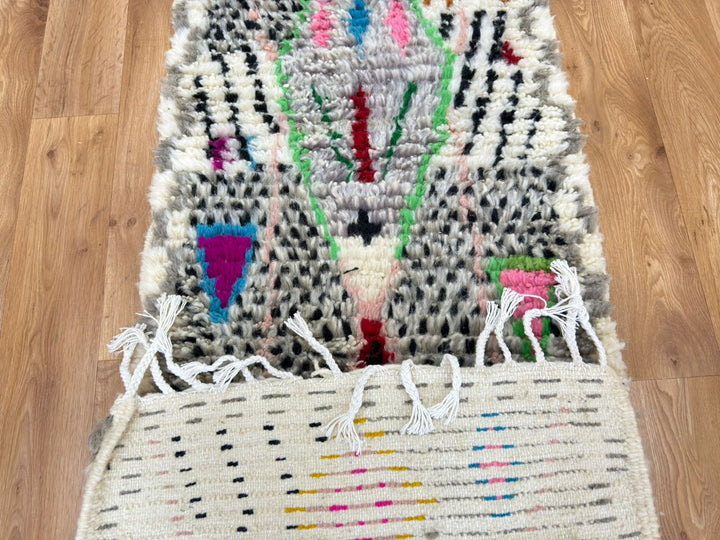 Azilal Moroccan Runner Rug – Handmade Wool Berber Carpet