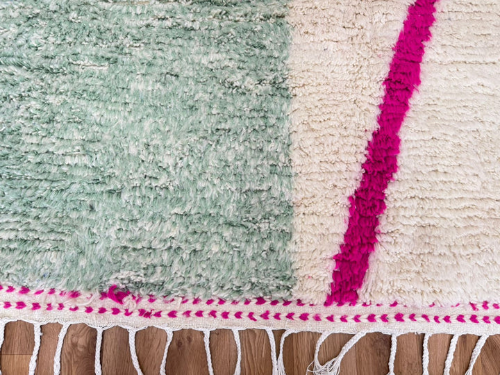 Colorful Moroccan Rug – Abstract Wool Berber Carpet Handmade