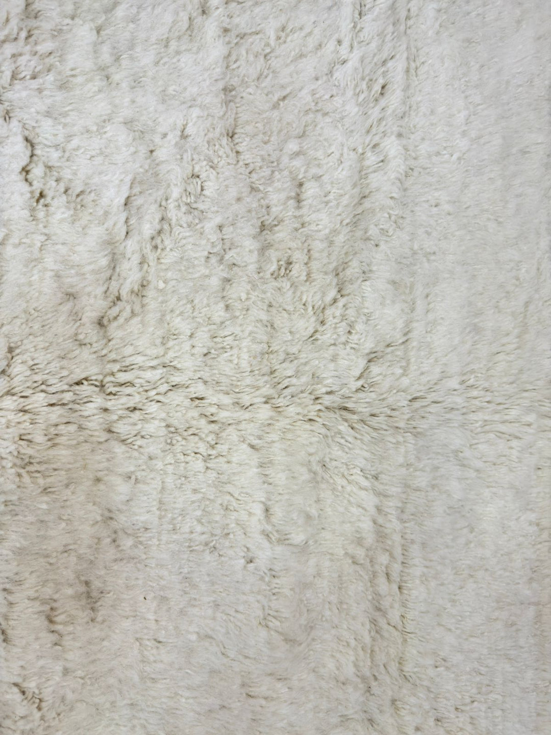 Cream Moroccan Rug – Hand Knotted Wool Beni Ourain Carpet