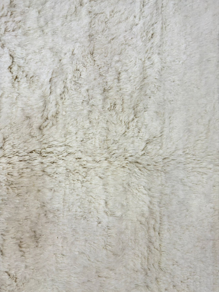 Cream Moroccan Rug – Hand Knotted Wool Beni Ourain Carpet