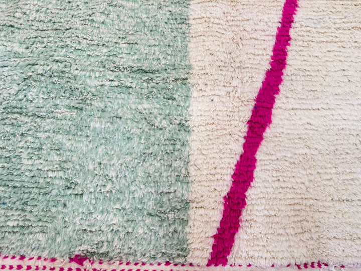 Colorful Moroccan Rug – Abstract Wool Berber Carpet Handmade