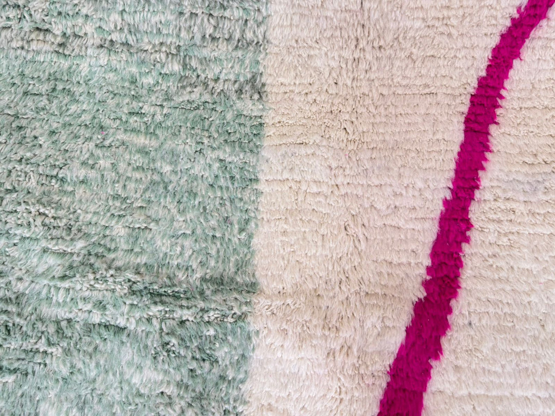 Colorful Moroccan Rug – Abstract Wool Berber Carpet Handmade