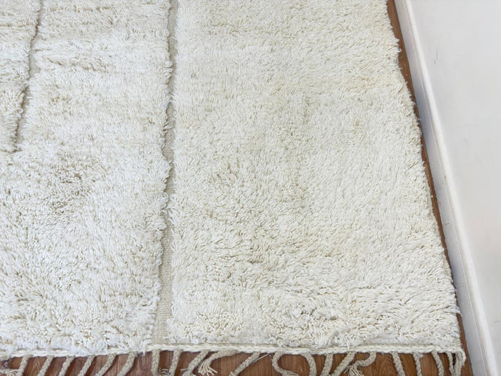 Hand Knotted Beni Ourain Rug – Cream Moroccan Wool Carpet
