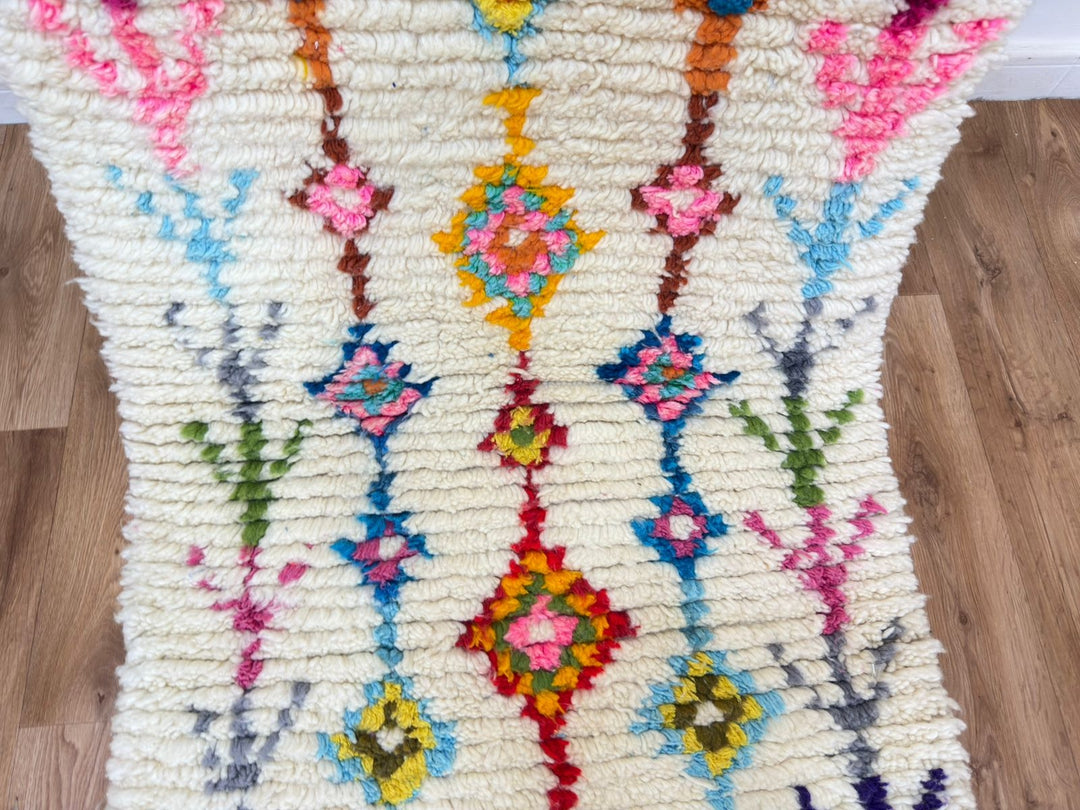 Colorful Moroccan Runner Rug – Handmade Wool Berber Carpet