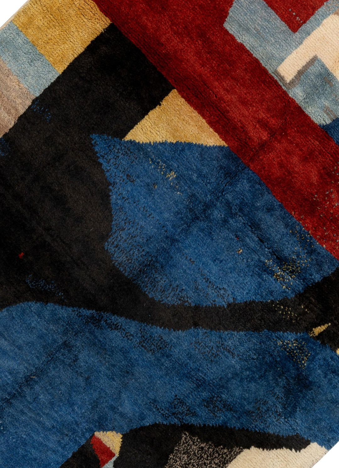 Abstract Modern Beni Mrirt Rug – Handwoven Moroccan Wool Art Piece