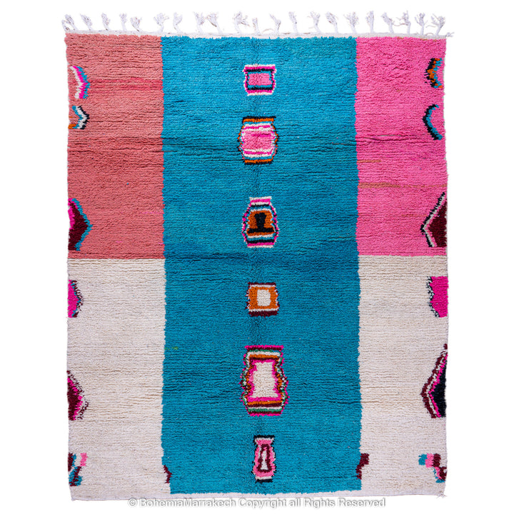 Amazing Multicolored Rug - Custom Fabulous Boujaad Rug - Beni Ourain Rug