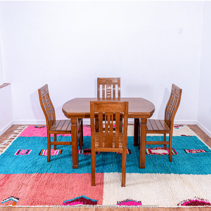 Amazing Multicolored Rug - Custom Fabulous Boujaad Rug - Beni Ourain Rug