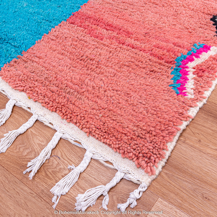 Amazing Multicolored Rug - Custom Fabulous Boujaad Rug - Beni Ourain Rug
