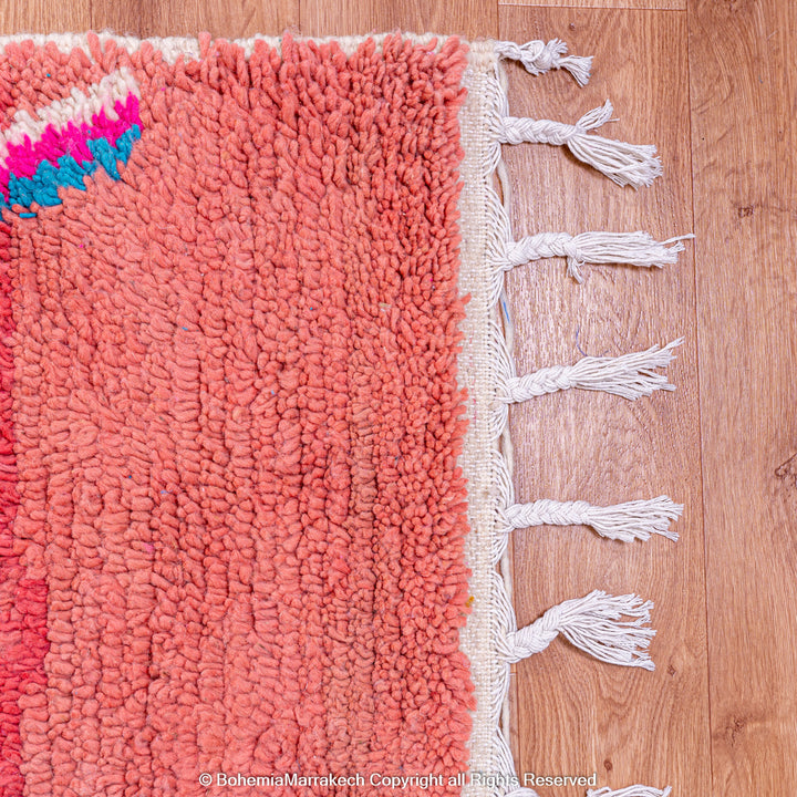 Amazing Multicolored Rug - Custom Fabulous Boujaad Rug - Beni Ourain Rug