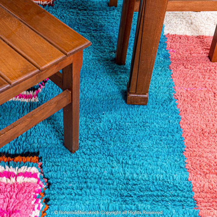 Amazing Multicolored Rug - Custom Fabulous Boujaad Rug - Beni Ourain Rug