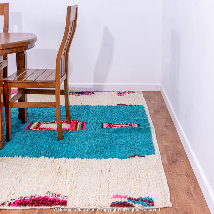 Amazing Multicolored Rug - Custom Fabulous Boujaad Rug - Beni Ourain Rug