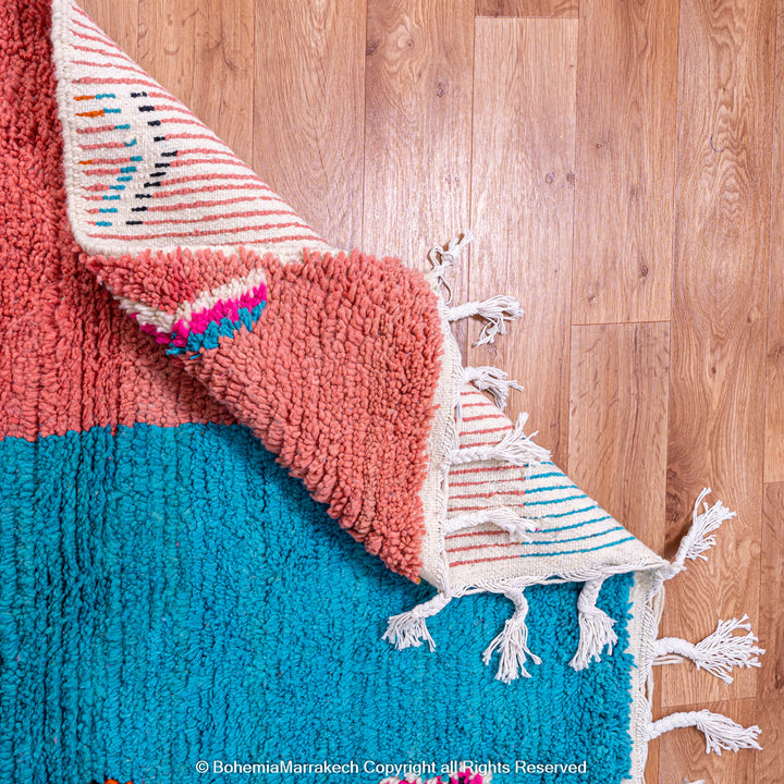 Amazing Multicolored Rug - Custom Fabulous Boujaad Rug - Beni Ourain Rug