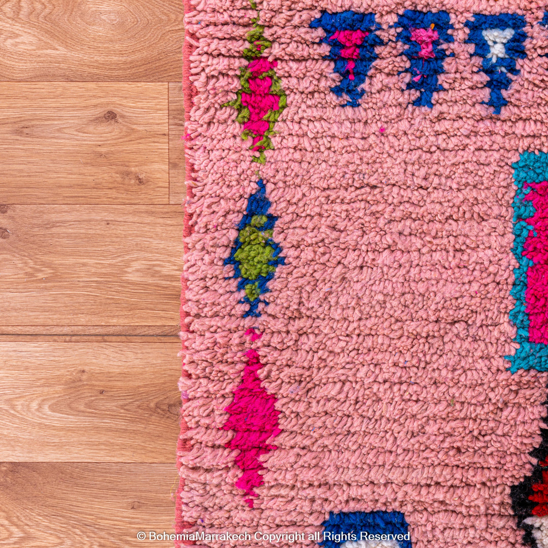 Custom Fabulous Boujaad Rug- Beni Ourain Rug - Pink moroccan rug