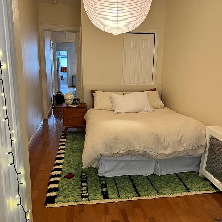 Green Moroccan Rug – Handmade Wool Berber Carpet