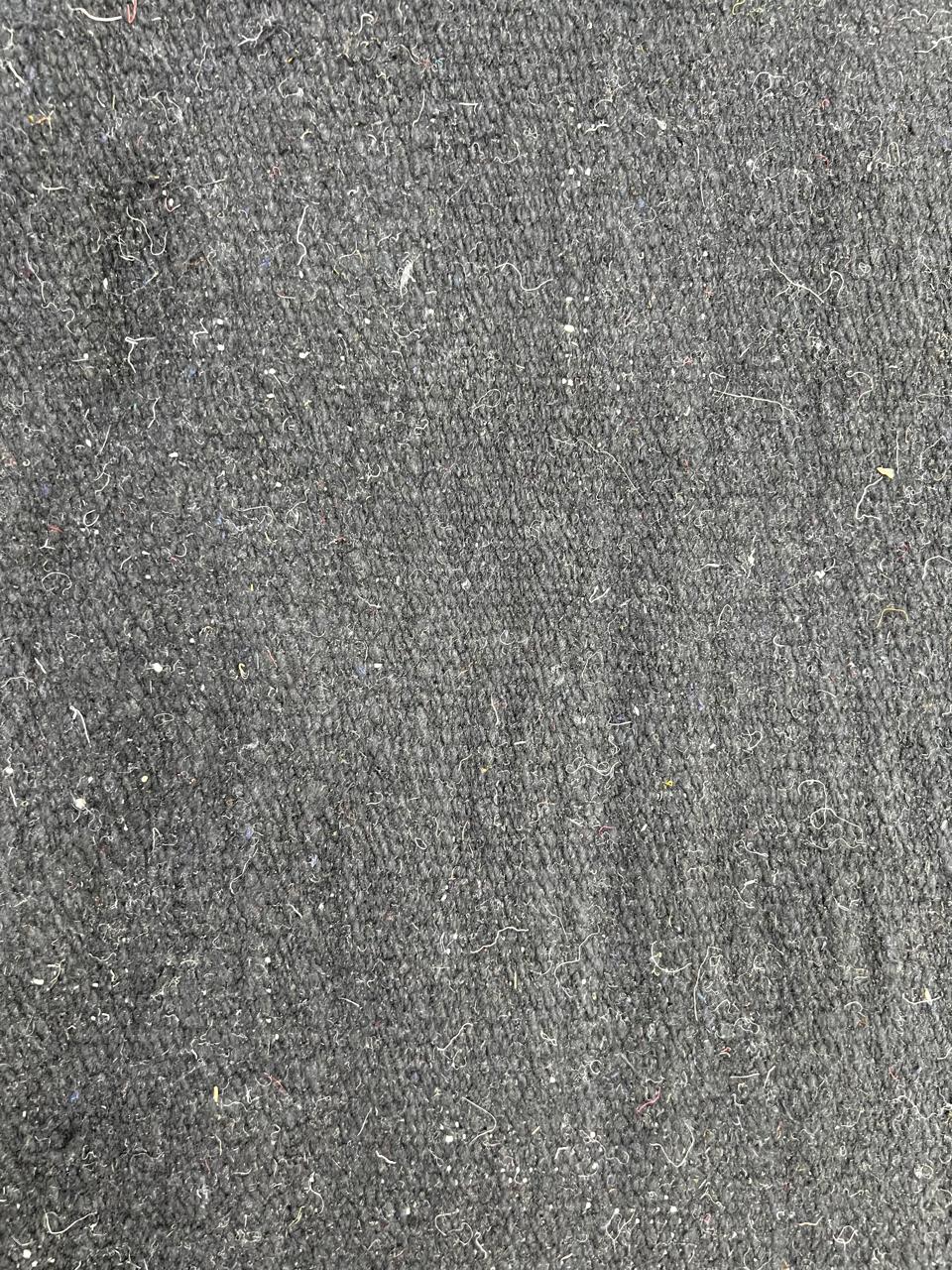 Handwoven Moroccan flatweave rug in black and white – geometric zigzag wool Berber carpet handmade in Morocco