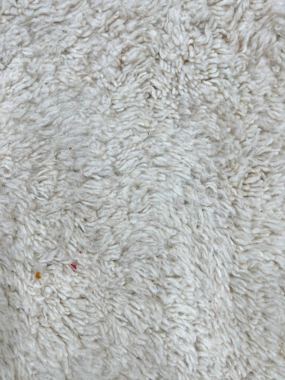 Handmade brown and white Moroccan shag runner rug with modern color-block design, thick wool pile, soft texture, and Berber-style craftsmanship for hallway or narrow spaces