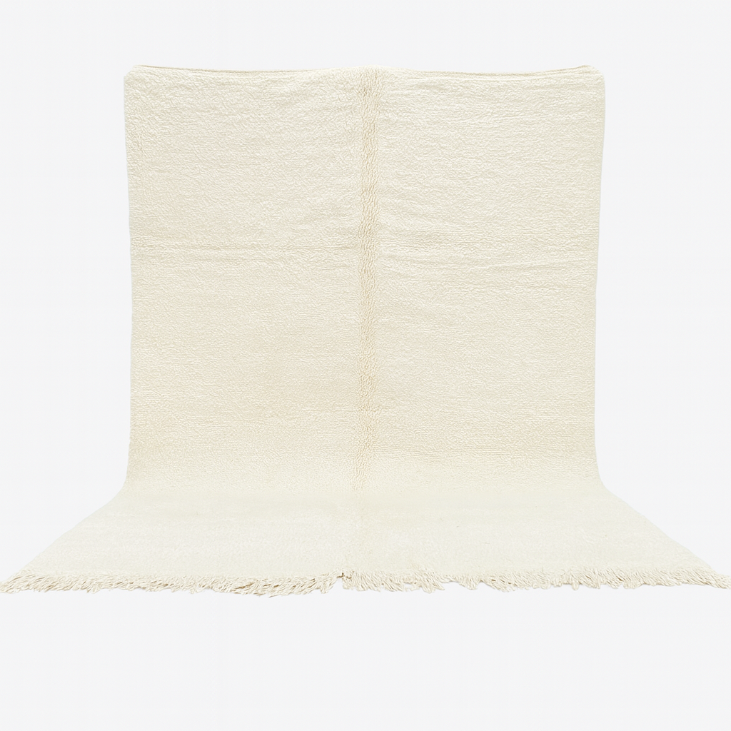 White moroccan rug - Beni ourian wool rug