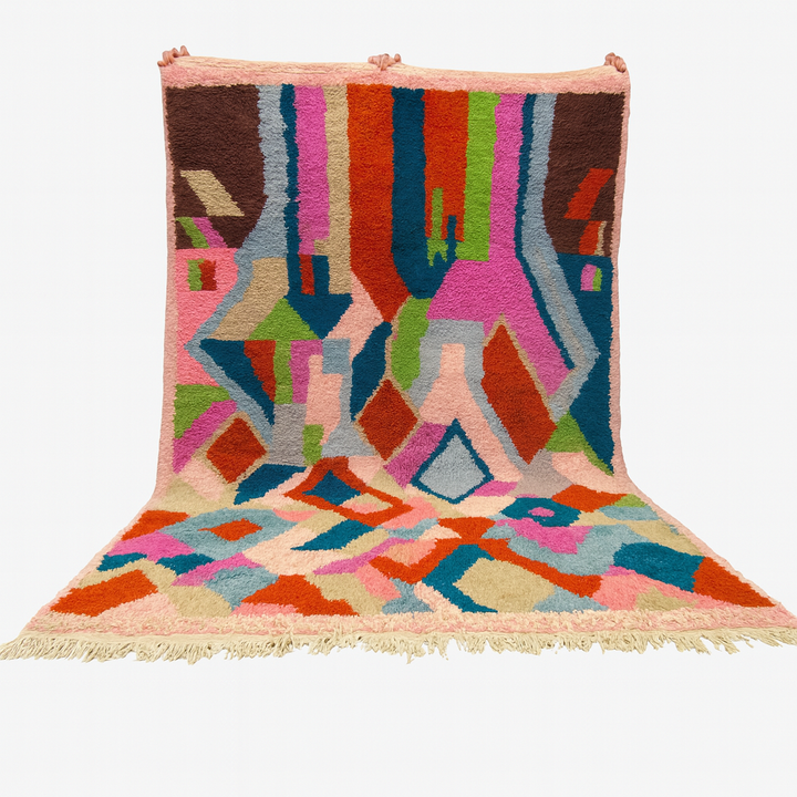 Colorful Moroccan Wool Rug – Handmade Berber Carpet