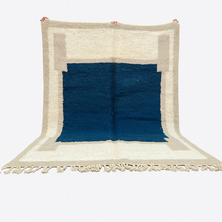 Blue Beni Mrirt Rug – Handmade Moroccan Wool Carpet