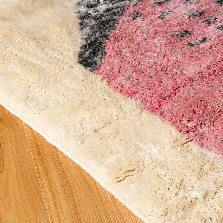Colorful Abstract Moroccan Wool Rug – Handmade Rug