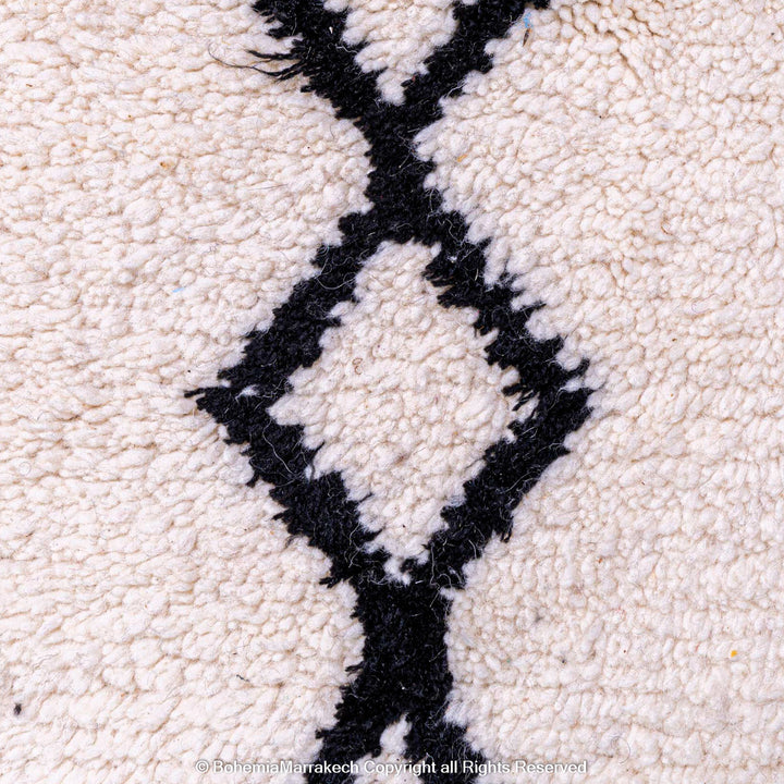 Custom Beni Ourain Rug - black and white moroccan rug