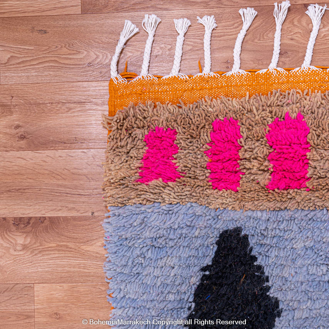 Custom beni ourain rug - Moroccan shag Rug - colorful moroccan rug