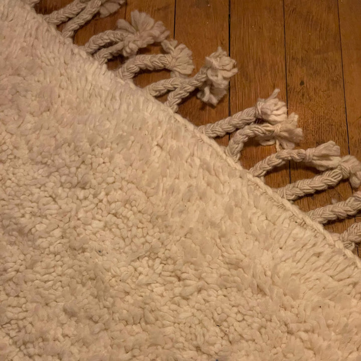 Custom White Moroccan Rug – Handmade Minimalist