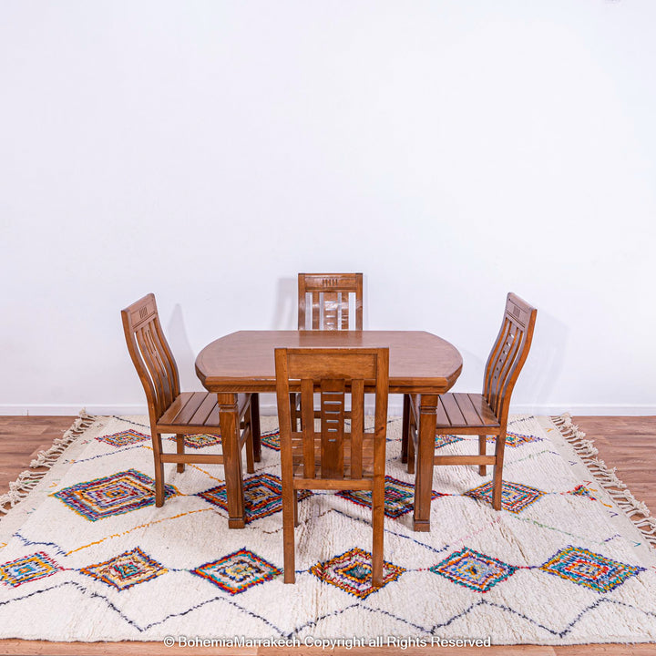 Custom azilal rugs - beni ourain rug - Colorful Moroccan rugs