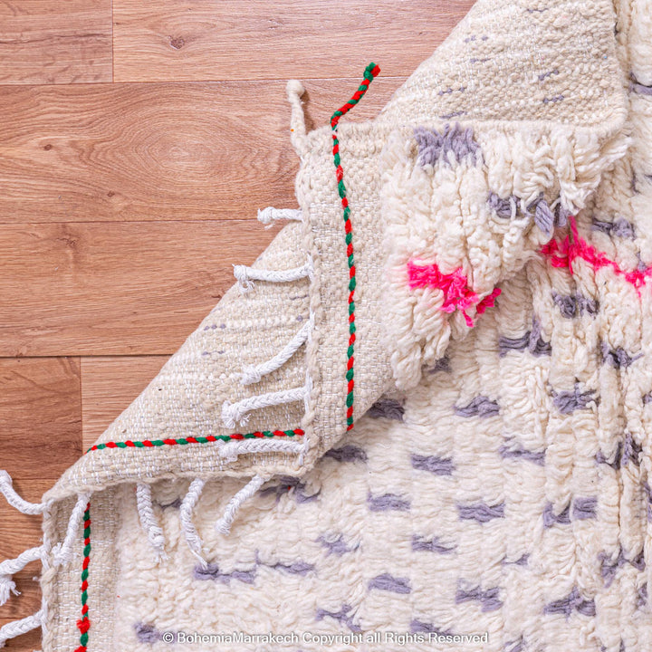 Colorful Berber Moroccan Rug with Tribal Symbols – Handmade Wool