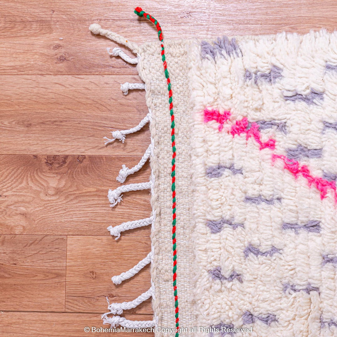 Colorful Berber Moroccan Rug with Tribal Symbols – Handmade Wool