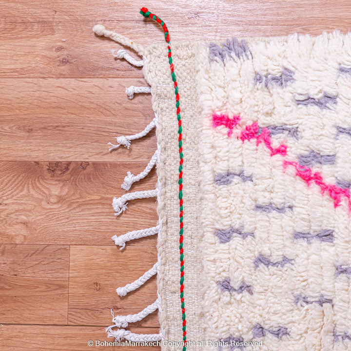 Colorful Berber Moroccan Rug with Tribal Symbols – Handmade Wool