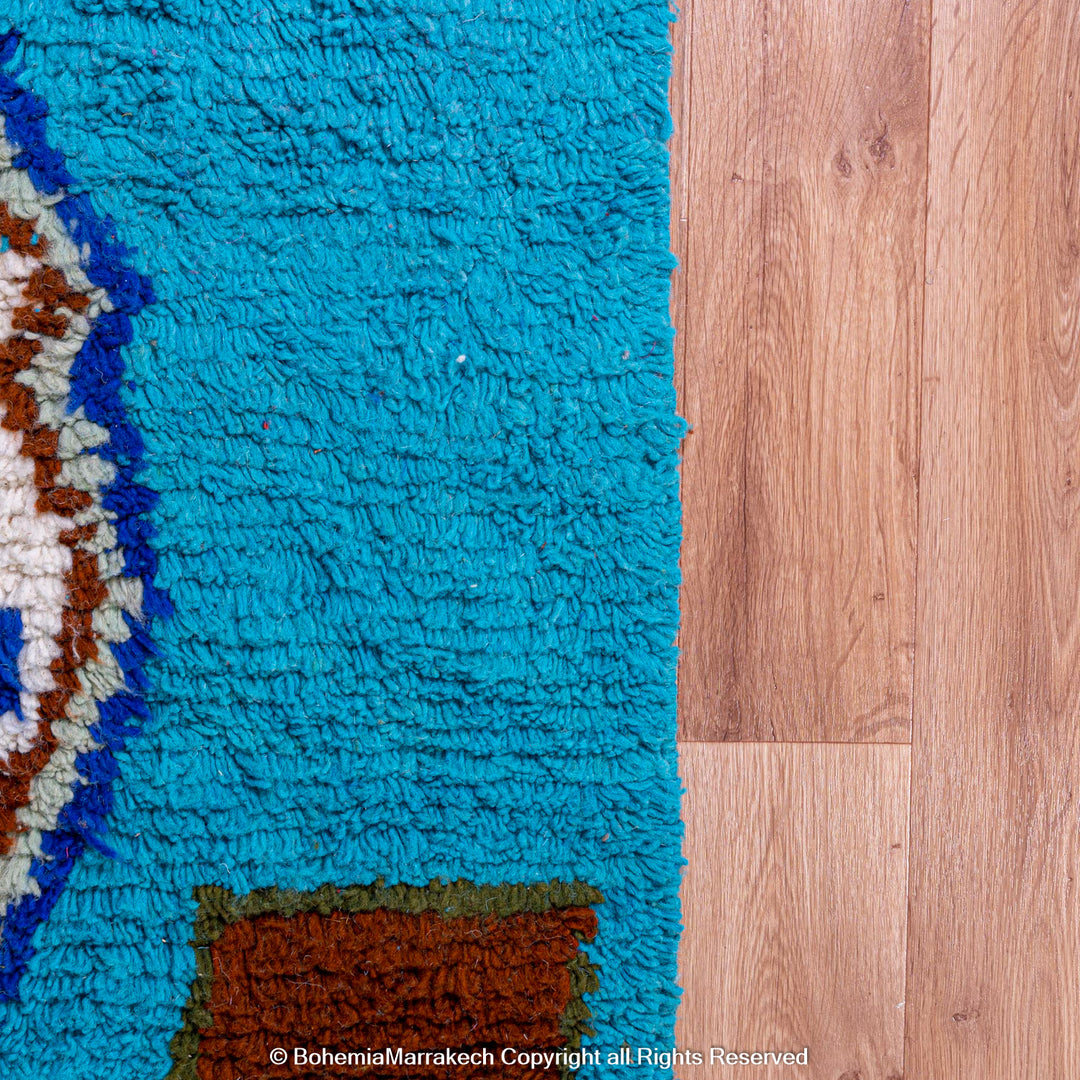 Custom boujad rugs morocco - beni ourain rug - Colorful Azilal Rug